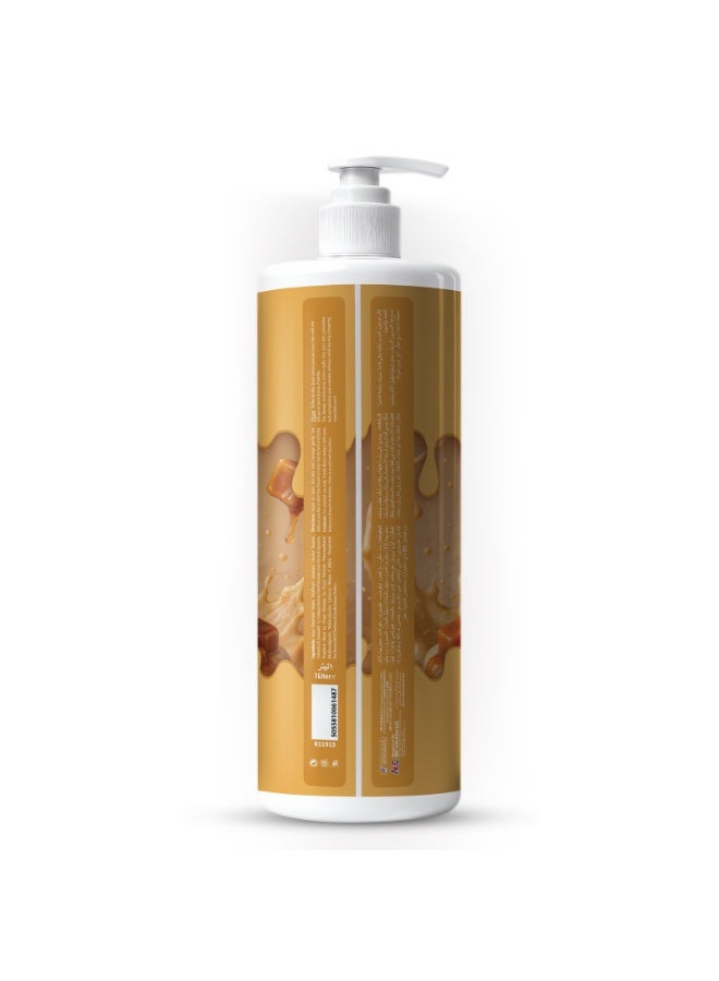 VCare V Care Delight Toffee Vanilla Body Lotion 1L - Deep Moisturizing, Non-Greasy & Fast Absorbing, Gourmand Fragrance - Image 2